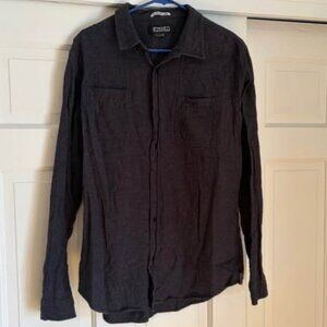 Men’s Ezekiel dark grey button up casual shirt
